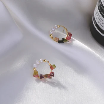 Kissme Корея Бижута на Едро Малък Естествен Камък Култивирани Перли Обеци за Жени Модни Обеци-Карамфил Brincos