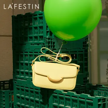 LA FESTIN 2022 нова модерна чанта през рамо диагонално дамска чанта ретро чанта дизайнерска чанта smile чанта