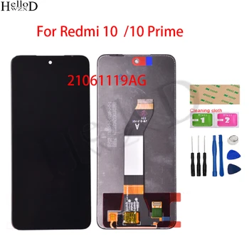 LCD дисплей За Xiaomi Redmi 10 LCD дисплей За Redmi 10 Prime 21061119AG Дигитайзер с докосване на екрана в Събирането на Сменяеми Инструменти