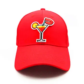 LDSLYJR Памучен бейзболна шапка с анимационни коктейльной бродерия, шапка в стил хип-хоп, Регулируеми Шапки възстановяване на предишното положение за мъже и жени 292