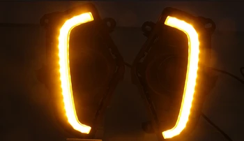 LED Дневни Ходова Светлина За Toyota RAV4 2019-2020 DRL Трицветна Авто Предна Броня Въздух Вентилационна Покриване на Сигнала на Дневен Противотуманный Лампа Лампа