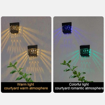Led Слънчев, с монтиран на стената Лампа, Открит IP55 Водоустойчива Лампа На Слънчеви Батерии За Входната Врата на Задния Двор Гараж Палубного Осветление, Орнаменти Градина