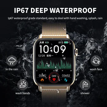 LIGE 2022 Новите Смарт Часовници С Пълен Сензорен Екран Smartwatch Bluetooth Разговори Часовници За Мъже, Жени, Фитнес Тракер Гривна На Поръчка Циферблат + Кутия