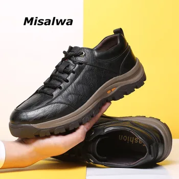 Misalwa/ Нова мъжки ежедневни обувки с нисък покрив, градинска мъжки обувки в стил хики, трендови кожени обувки-Oxfords, мъжки мокасини на стабилна платформа