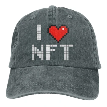 NFT Не са Взаимозаменяеми Символи Многоцветен Шапка Остроконечная Дамски Шапка I Love WHITE Персонализирани Шапки, Защитено с Козирка