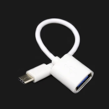 NinthQua 1 бр. OTG Type-C USB Включете към USB 3.0/2.0 на Гнездовой Жак Адаптер за Телефон на вашия Компютър Бял Черен