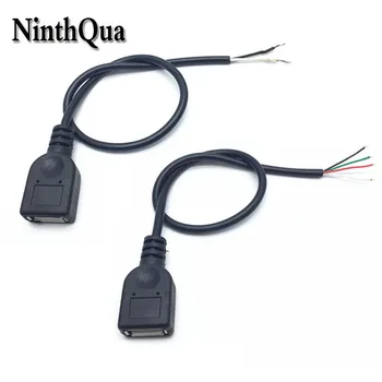 NinthQua 1бр 30 см USB 2.0 Съединители Съединител за Захранване Кабел 2Pin 4Pin Черен кабел за зареждане Конектор Линия за Предаване на Данни САМ резервни Части