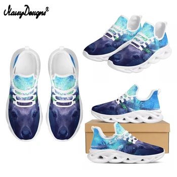 Noisydesigns/ Модни дамски обувки; Летни Бели Маратонки на платформа с Лунна светлина и Принтом Елен; дамски Корея Дишаща Мрежа обувки дантела