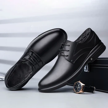 PICLSE/ Луксозни Маркови бизнес модела обувки; Мъжки Официалната Мъжки Обувки От естествена Кожа; по-Големи Размери От 48; Оксфордские обувки За Мъже; Обувки На плоска подметка