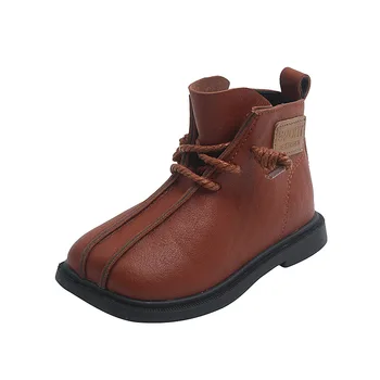 Rerto/ Фини обувки с квадратни пръсти, за момичета; Удобни детски обувки подметка; Новост 2021 г.; Есен Ежедневни Обувки; Модерни детски обувки дантела