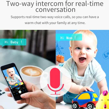 Sasha Smartlife App HD 1080P IP Камера за Сигурност WiFi Безжична Мини Камера за видео наблюдение Домашна Камера следи бебето