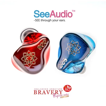 SeeAudio Bravery Юбилейно Издание HIFI Слушалки 4BA Водача Вокална Слушалки С 3.5/2.5/4.4 мм Модулен Штекерный кабел HAKUGEI