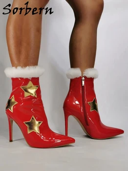 Sorbern/ Дамски Обувки в стил пънк по Поръчка, с Нитове, с Високи Токчета-висок ток, Обувки с остри пръсти, Дамски Обувки, 2020, Цветни