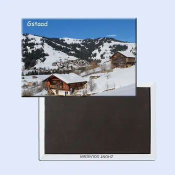 SOUVEMAG Швейцария Gstaad Пътуване Магнити за Хладилник 21103, Сувенири от Световна туристическа Пейзаж