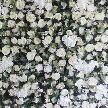 SPR слонова кост бял 3D Изкуствена роза, божур виолетов цвят стенен сватбен фон вечер дейности изкуствени цветя