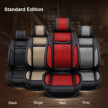Suv Качество Изкуствена Кожа + Лен столче за Кола Корица Комплект Автомобилни Аксесоари за Интериора на Mazda 3 6 CX-5 CX-7 Почит