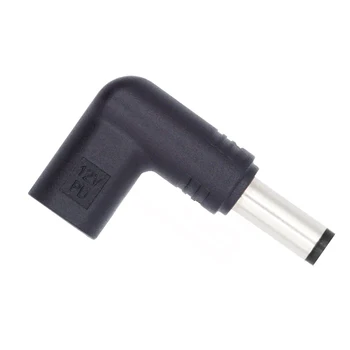 USB 3.1 Тип C USB-C Женски Емулатор PD Trigger 90 Градуса под ъгъл към DC 12V адаптер Штекерный