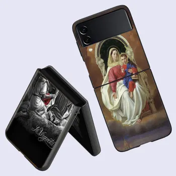 Virgin De Guadalupe Virgen Mary Калъф За телефон Fundas Samsung Galaxy Z Флип Флип 3 Задната Твърда Капак за Z Флип 4 5G Калъф във формата на Миди