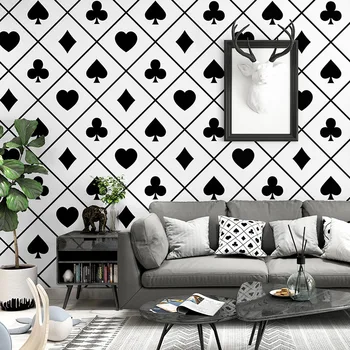 WELLYU тапети в скандинавски стил телевизия на фона на черно-бялата решетка геометрична спалня хол модерни, стилни тапети