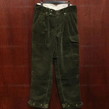 YANGHAOYUSONG Домашно 1940-те години в стил милитари 9 точки панталони сеч тела YUTU & MM мъжко облекло