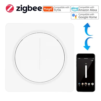 ZigBee Сензорен Прекъсвач Затъмняване на Светлината, Отточна тръба на шарнирна връзка Контролер Таймер Яркостта на Паметта на Smart Life/Sasha APP Дистанционно Управление Алекса Google