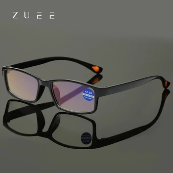 ZUEE TR90 Анти-Синята светлина на Читателя Женски Мъжки слънчеви Очила за четене Ультралегкие Очила за четене Увеличителни очила за далекогледство 1,0-4,0
