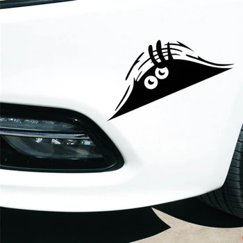 Автомобилни Стикери и Етикети Стикер на Колата е Забавна Творческа 3D Голяма Черна Стикер с Очите Стръмни Автомобилни Стикери на Автомобилни Аксесоари