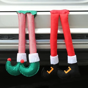 Автомобилно Бижу На Багажника Елф/Дядо Коледа Краката На Коледно Парти Коледно Дърво Висулка Дропшиппинг