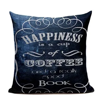 Аз обичам книги Щастлив Четене на повече Кафе, Вино, Чай Начало Декор Разтегателен столче за Кола Декоративна Възглавница Калъф Калъфка Capa Almofada