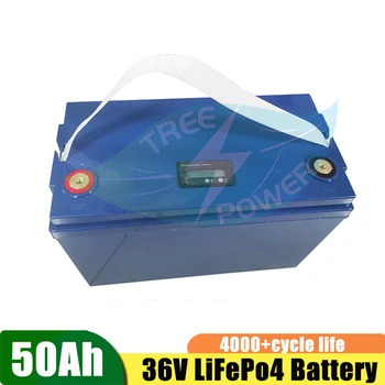 Акумулаторна 2000 Дълбоки Цикли 36 В 50Ah Lifepo4 Батерии с Bms за RV/Кемпера/кола или лодка/Инвертор + 10A Зарядно Устройство