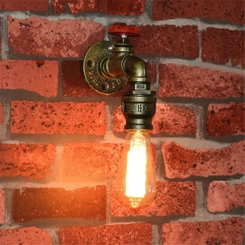Американски Прост Железен водопровод, с монтиран на стената лампа Бар, с монтиран на стената лампа, Кафенета Дизайн Осветление Спалня в близост До с Лампи Коридор Светлини на Стената