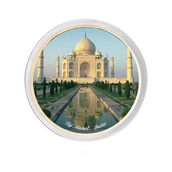 Артистична Декорация Седем Чудеса на света Тадж Махал 1бр 2021 Нова Година Златна Монета Предизвикателство Монета Празничен Подарък