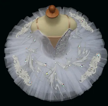 бяла Балетната Поличка на Жените Цвете Фея Принцеса Балетные костюми Балерина Блинное ястие опаковки от професионални балетное рокля