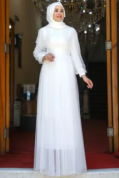 Вечерна Рокля Мюсюлманска дамски дрехи Печат Пайети. → С Дълъг Ръкав Мюсюлманските Жени на Бала Нощ Официалното Рокля женствена рокля Турция 2022