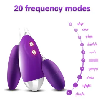 Вибрираща яйце стимулация на клитора 20 честота на водоустойчиви USB зареждане на мастурбацията секс яйце секс играчки за жени