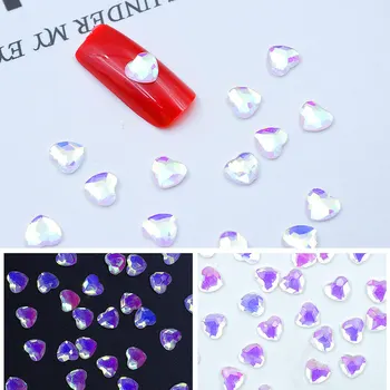 Видове Форми Crystal Нокти Diamond Камък и Кристали AB Стъклени Кристали За 3D Нокти Художествени Декорации Квадратна Форма на Очите