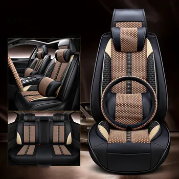 Високо качество! Пълен комплект калъфи за автомобилни седалки + калъф за волан за Lexus ES 250 350 300h 2022-2018 здрав дишащ калъф за седалка