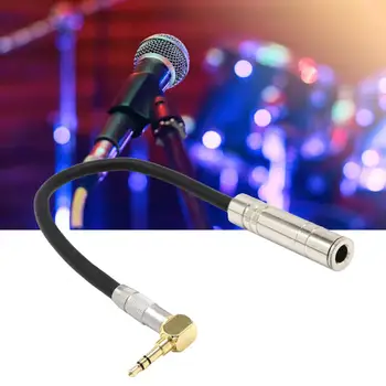 Висококачествен аудио кабел с пряк контакт на 90 градуса под прав ъгъл 3,5 мм до 6.5 мм/6,35 мм под прав ъгъл AUX Кабел за Висока точност