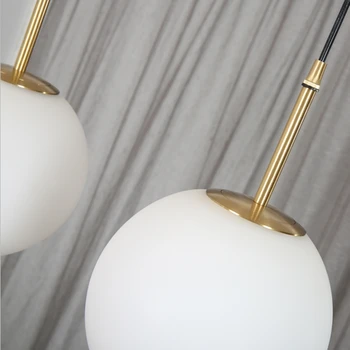 Висящи лампи от стъкло в скандинавски стил и в стил деко, бял минималистичен дизайн, латунная спалня, трапезария, хол, хотелска лампа
