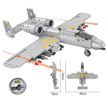 Военната Серия Световна Война от Специалните сили военновъздушните сили на САЩ A10 Thunderbolt II боец DIY Модел на Изграждане на Блокове, Тухли, Играчки, Подаръци