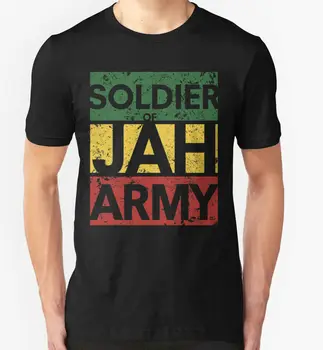 Войници на армията на Джа. Тениска Jamaica Marley Rasta Reggae Lion. Лятна Памучен Мъжка Тениска С Кръгло деколте и Къс Ръкав New S-3XL
