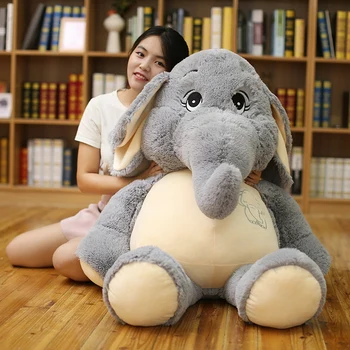 Гигантски Слон Плюшени Играчки Меки Пълнени С Големи Уши Слон Плюшени Животни Коледни Играчки За Деца, Подарък