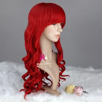 Гуми Мегами Тенсей: Persona 3 Тунчжи Мэйхэ Cosplay Перука червен Дълъг за Възрастни Синтетични перука на Хелоуин вечерни коса + перука, шапка