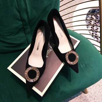 Дамски луксозни вечерни обувки На Висок Ток-висок ток с отворени Пръсти, Чубрица Темпераментни тънки Елегантни дамски Обувки На Ток с остър пръсти
