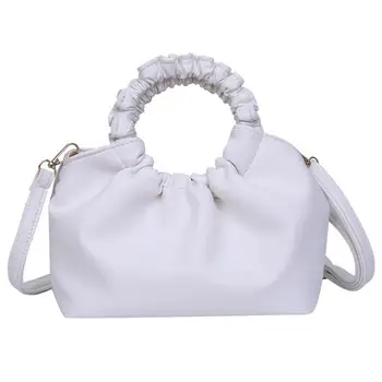Дамски чанти, Обикновена Универсални чанти във формата на кнедли, Ежедневни Дамски Чанта от Изкуствена Кожа за подарък