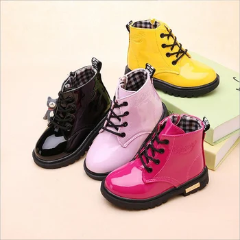 Детски обувки, пролетно-есенни и зимни обувки за момчета и момичета, обувки от изкуствена кожа, детски топли обувки, детски обувки, водоустойчив обувки