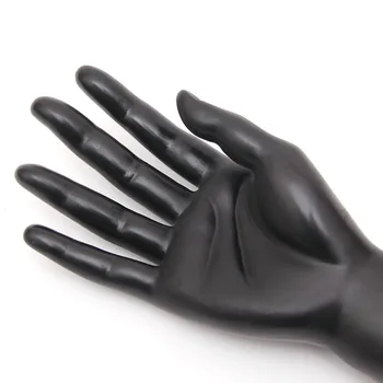 Един Чифт Мъжки Ръце Сляпо PE, Реалистични Черни Ръце Сляпо Manikin За Показване Ръкавици