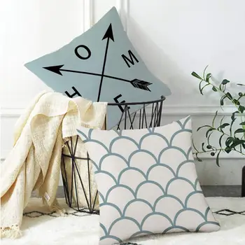 Езерото синята стрела на геометричния модел листенце бельо калъфка калъф за диванной възглавници, украса на дома могат да бъдат персонализирани за вас 40x40