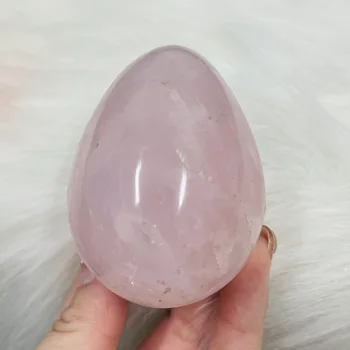Естествен Розов Кварц Яйце Crystal Скъпоценен Камък Йони Масаж Яйце Crystal Рейки Исцеляющий Чакра Камък