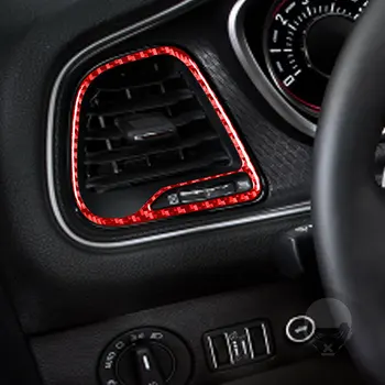 За Dodge Challenger От Въглеродни Влакна-2020 Аксесоари, Интериор На Автомобил Собственик На Шофиране Климатик Покриване На Въздуховод Стикер